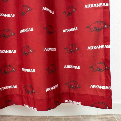 Everything Comfy NCAA Arkansas Razorbacks Bright and Colorful Shower Curtain Cover 70" x 72"