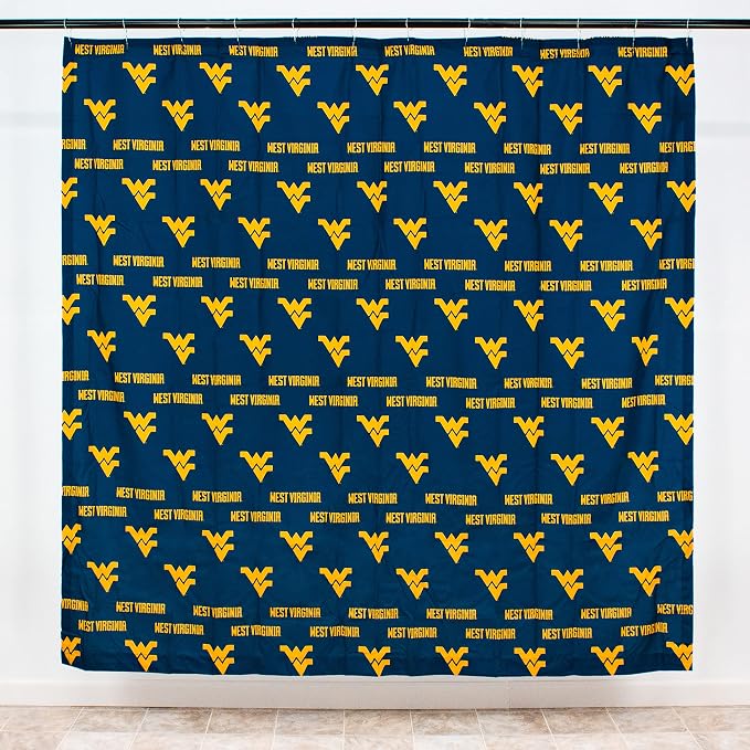 Everything Comfy West Virginia Mountaineers Bright and Colorful Shower Curtain Cover 70" x 72"
