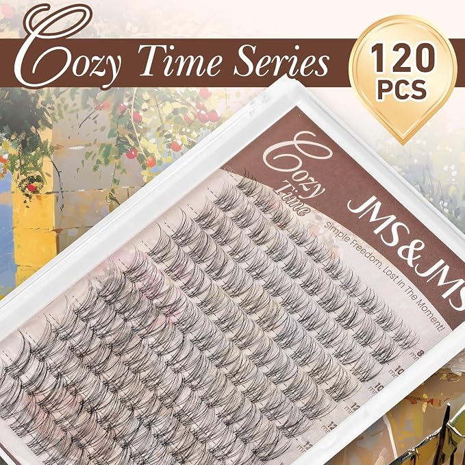 JMS&JMS Venus Lash Clusters Natural Eyelash Clusters Invisible Band | Velour Lashes Natural Lash Clusters Super Thin Band Reusable Soft & Comfortable(Flora,8-18mix-C)