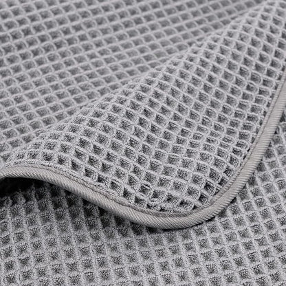 POLYTE 430 GSM Poly Blend Microfiber Quick Dry Waffle Bath Towel, 30x60 in | 4 Pack, Oversize, Lint Free, Body Towel