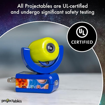 Projectables Six Image LED Plug-In Night Light, Light Sensing, Auto On/Off, Projects Solar System, Earth, Moon, Safari, Aquarium, and Coral Reef on Ceiling, Wall, or Floor 13347