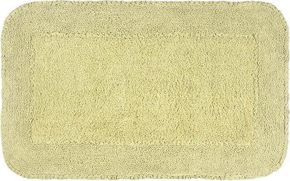 Home Weavers Radiant Collection 100% Cotton Bathroom Rugs Set, Machine Washable Rug, Extra Soft and Absorbent Bath Rug, Kitchen Mat, Bath Mat Set, Bath Floor Mat Non Slip, 24"x40" Rectangle, Green