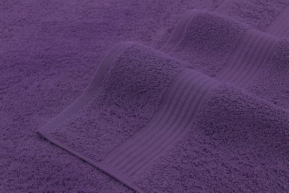 American Veteran Towel, 100% Cotton Turkish 6 Piece Towel Set, Luxury Towels Set of 6 for Bathroom Essentials, 2 Bath Towels 2 Hand Towels 2 Washcloths, Purple