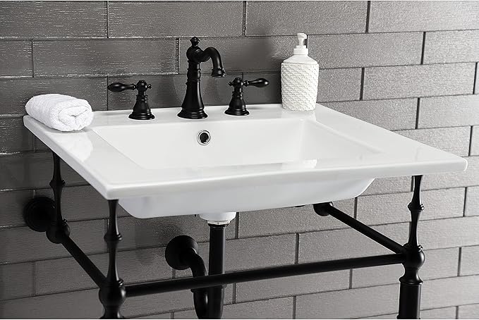 Fauceture FSC1970ACL American Classic Widespread Bathroom Faucet with Brass Pop-Up, Matte Black