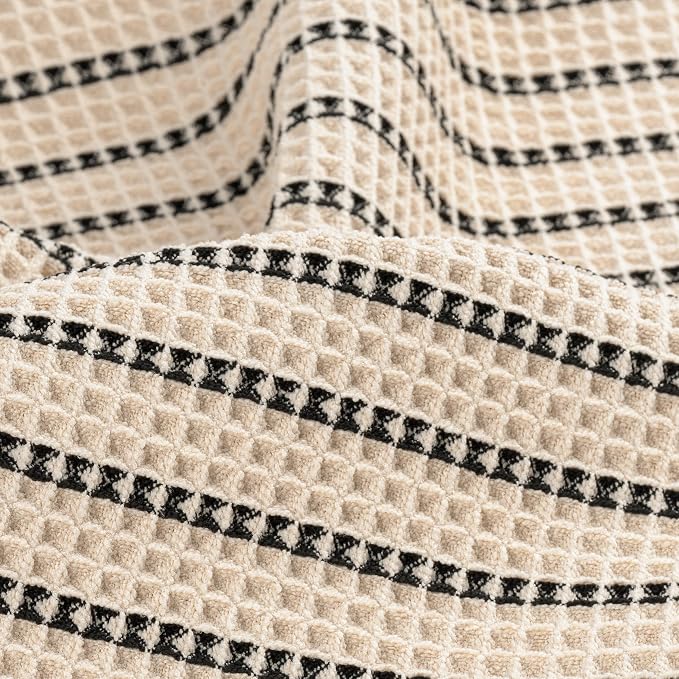 POLYTE 430 GSM Poly Blend Microfiber Quick Dry Waffle Bath Towel, 30x60 in | 4 Pack, Oversize, Lint Free, Body Towel