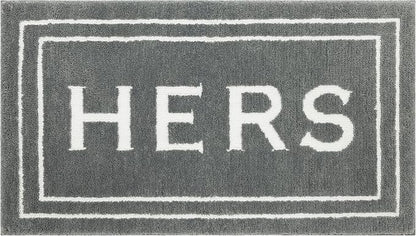 Mohawk Home Hers Pewter 1' 8" x 2' 10" Bath Mat