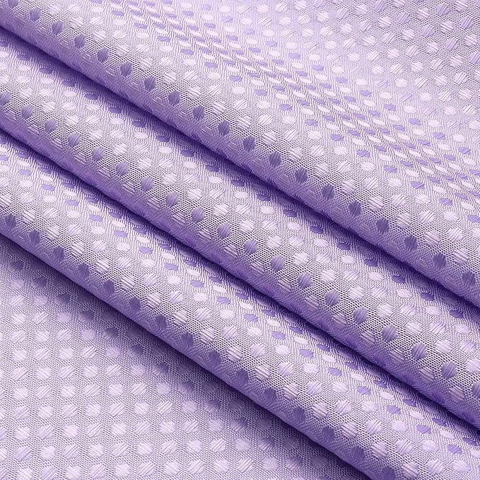 WEST LAKE Ombre Shower Curtain Lavendar Waffle Weave Microfiber Decorative No Hook Fabric Shower Curtain with Grommet Waterproof Machine Washable,Gradient White to Purple 70" Wx72 L