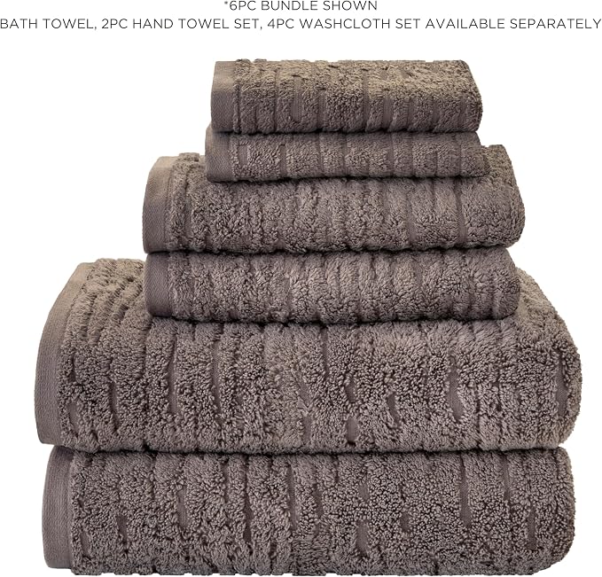 SKL Home CloudSoft Bath Towel, 100% Cotton Luxury, Mink Brown | Premium spa-level quality. 600 GSM weight. Ultra plush & absorbent.