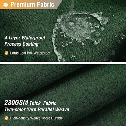 BTTN Extra Long Fabric Shower Curtain, 96 Inch Linen Textured Heavy Duty Cloth Shower Curtain Set with 12 Plastic Hook, Large Hotel Luxury Polyester Shower Curtain for Bathroom, 72x96, Emerald Green