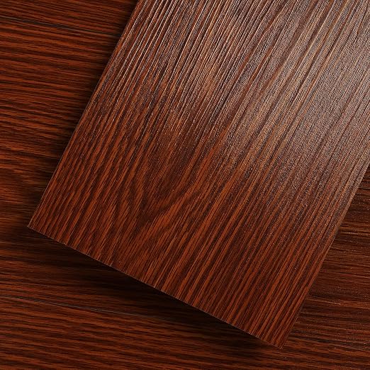 VallisCo 36-Pack Peel and Stick Vinyl Flooring - Self-Adhesive Waterproof Vinyl Flooring for Bedroom, Kitchens, Living Spaces, Unique Design, Easy to Install Floor Covers 54 Sq. Ft Red Brown