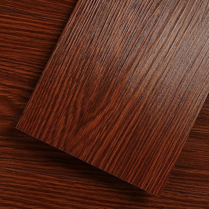 VallisCo 36-Pack Peel and Stick Vinyl Flooring - Self-Adhesive Waterproof Vinyl Flooring for Bedroom, Kitchens, Living Spaces, Unique Design, Easy to Install Floor Covers 54 Sq. Ft Red Brown