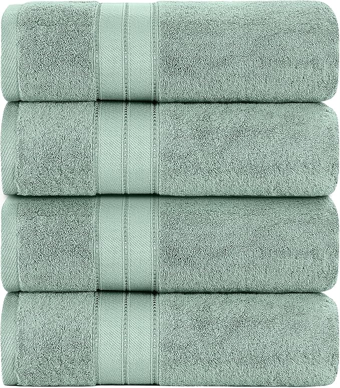 Modern Threads 4-Pack SpunLoft Bath Sheet White 35x70