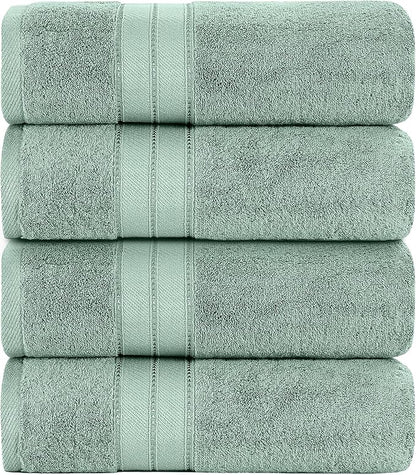 Modern Threads 4-Pack SpunLoft Bath Sheet White 35x70