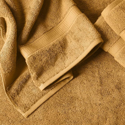Superior Egyptian Cotton Ultra Plush & Absorbent, 3 Piece Set, Gold | Quick Dry, Soft Luxury Towel Set, Bath Essentials, Guest Bath, Spa, 1 Bath, 1 Hand, 1 Face Towels, Madeline Towels