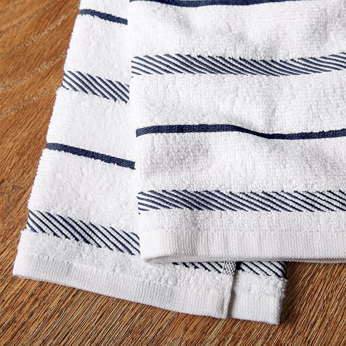 KitchenAid Albany Kitchen Towel 4-Pack Set, Blue Willow/White, 16"x26"