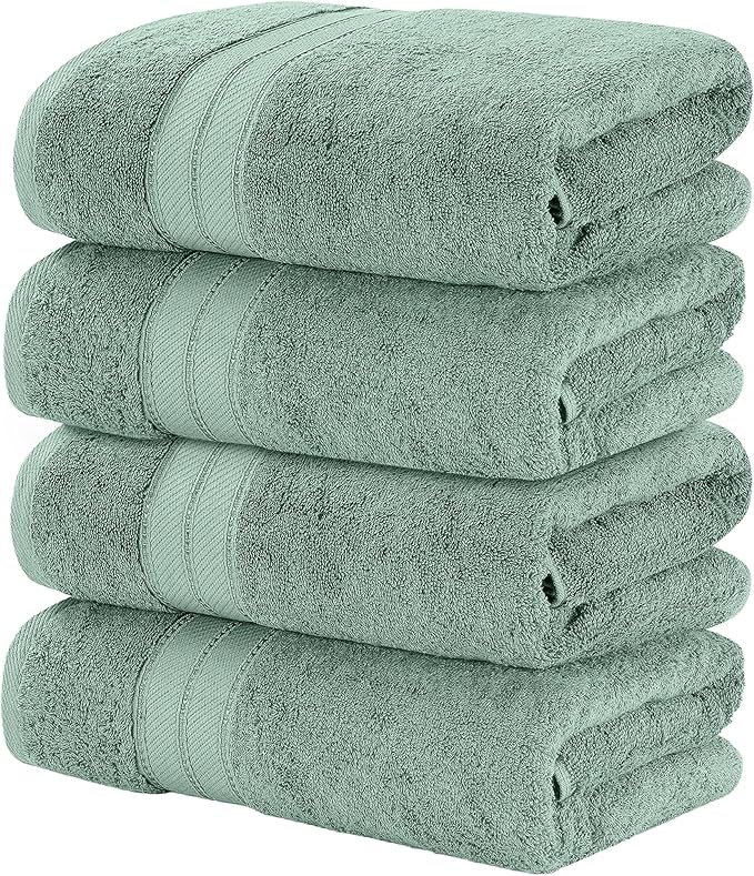 Modern Threads 4-Pack SpunLoft Bath Sheet White 35x70