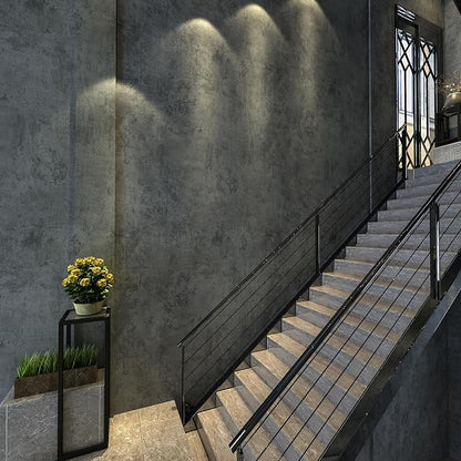 3yecao 48"×197" Extra Wide Thick Dark Blue Grey Concrete Wallpaper Peel and Stick Cracked Gray Blue Concrete Contact Paper Vinyl DIY Matte Textured Industrial Grey Cement Sticker for Bedroom Gym Walls