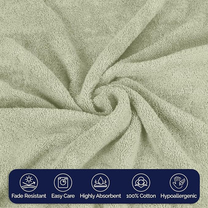 Elegant Comfort Premium Turkish Cotton 1 Piece Jumbo Bath Towel - 35 x 70 inch, Luxurious Hotel Spa Quality 100% Turkish Cotton Large Bath Towel - Highly Absorbent - Soft Bathroom Towel, Mint Green