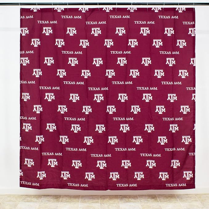 Everything Comfy Texas A&M Aggies Bright and Colorful Shower Curtain Cover