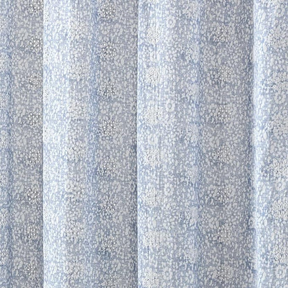 Peri Home Ikat Eyelet Cotton Shower Curtain 72 x 72 in Blue Ikat 1-Piece | Fabric, Bathroom