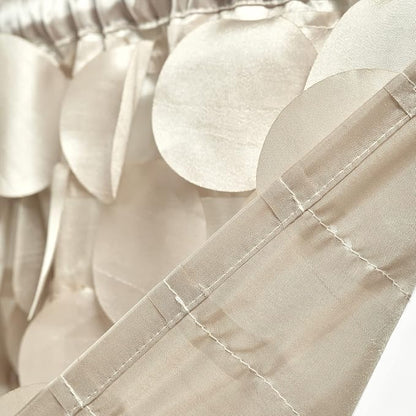 Lush Decor Gigi Valance Curtain Single 70" W x 14" L Wheat - Neutral Valances for Windows - Vintage Kitchen Curtains - Glam Decor - Bathroom Valance