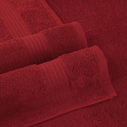 Elegant Comfort Premium Cotton 6-Piece Towel Set, Includes 2 Washcloths, 2 Hand Towels and 2 Bath Towels, 100% Turkish Cotton - Highly Absorbent and Super Soft Towels for Bathroom, Burgundy