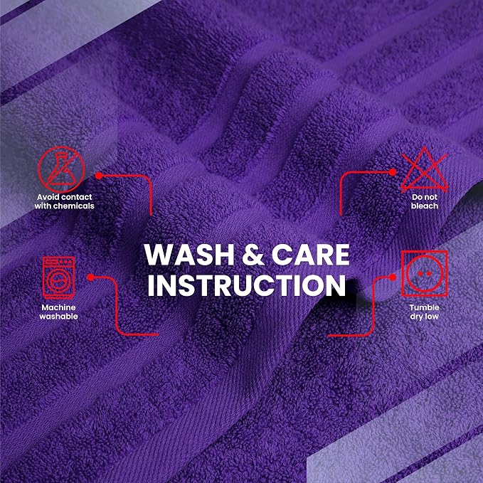 Infinitee Xclusives 100% Ring-Spun Cotton Bath Towels for Bathroom - Pack 2 | Luxury Super Soft, Absorbent & Quick-Drying |27x54 inches| Large Bathroom Towels Set |600 GSM| Gym, Shower, Spa & Hotel Use