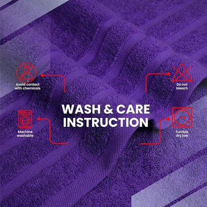 Infinitee Xclusives 100% Ring-Spun Cotton Bath Towels for Bathroom - Pack 2 | Luxury Super Soft, Absorbent & Quick-Drying |27x54 inches| Large Bathroom Towels Set |600 GSM| Gym, Shower, Spa & Hotel Use