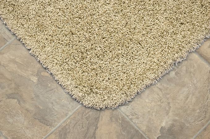 Garland Rug Jazz Nylon Washable 24 in. x 40 in. Linen Bath Rug Soft, Absorbent, and Stylish for Your Bathroom