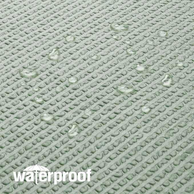 Berry Sage Green Shower Curtain - 3D Embossed Textured Shower Curtains for Bathroom, Boho Waffle Green Shower Curtains, Luxury Hotel Cloth Bath Curtain for Bathroom, 72Wx72H, Sage Green