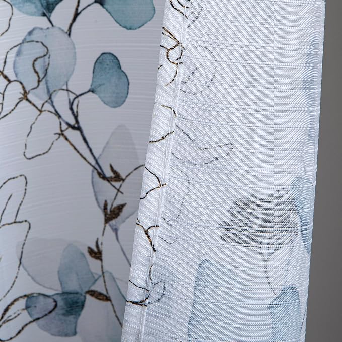 Dainty Home Sweet Garden 3D Textured Weave Shower Curtain for Bathroom 70" x 72" Water-Resistant Washable Polyester Blend Fabric Bath Curtain, Decorative Bathroom Décor