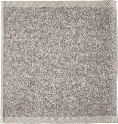 Amazon Basics 100% Cotton Washcloths, Quick-Dry, 12" x 12", Platinum, 12-Pack