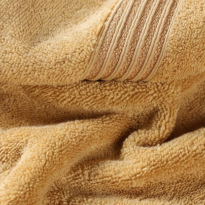 Superior Egyptian Cotton Bath Towel Set, Home Bathroom Towels, Master, Guest Bath, Decor Essentials, Quick Dry, Absorbent, Large Body Towels, Spa, Hotel, Resort, Adult, Kids, Set of 2, Gold