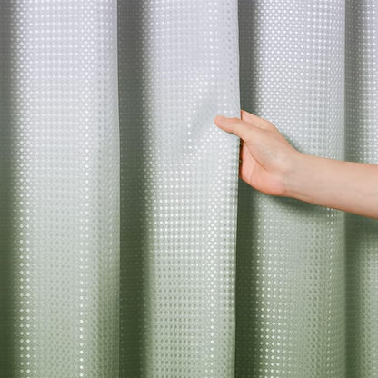 Shower Curtain 78 inches Long for Bathroom 1 Panel Sage Green | Ombre Waffle, Shower Curtains with Hook, Water Repellent, Boho Farmhouse, Simple Modern Bath Decor, Machine Washable, 72x78