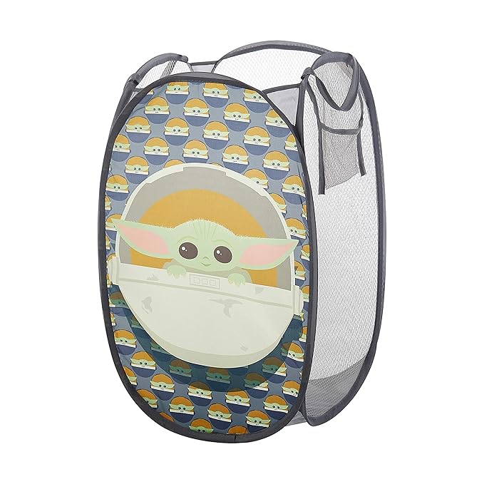 Star Wars, The Mandalorian Pop Up Hamper Featuring The Child with Durable Carry Handles, 21.5" H x 13.5" W x 13.5" L