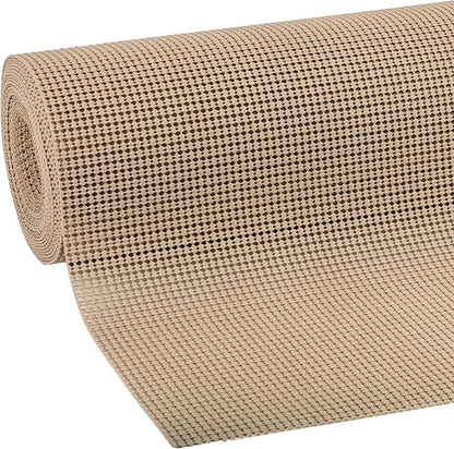 EasyLiner Select Grip Shelf Liner - Easy to Install & Cut to Fit - Non Slip, Non Adhesive, Drawer Shelf & Cabinet Liner for Kitchen, Bathroom, Pantry Cupboards - 12in. x 24ft. - Beige