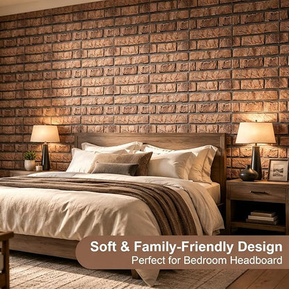 3D Brick Wall Panels Peel and Stick,10Pcs Self Adhesive PVC Tiles | 11.81*11.81 Inch, Waterproof, Self-Adhesive Wall Tiles, Wallpaper for Accent Walls, Kitchen, Bathroom, Bedroom, Office Decor