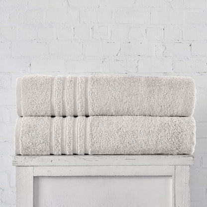 Hawmam Linen Jumbo Large Bath Sheets Towels 2 Pack Soft and Absorbent, Premium Quality 100% Cotton Towels (Ice Silver, Bath Sheet)