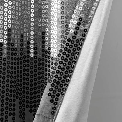 Lush Decor Night Sky Sequins Valance Curtain Single, 52"W x 18"L Black & Gray - Kitchen Curtains Valances For Windows - Bathroom Curtains Window