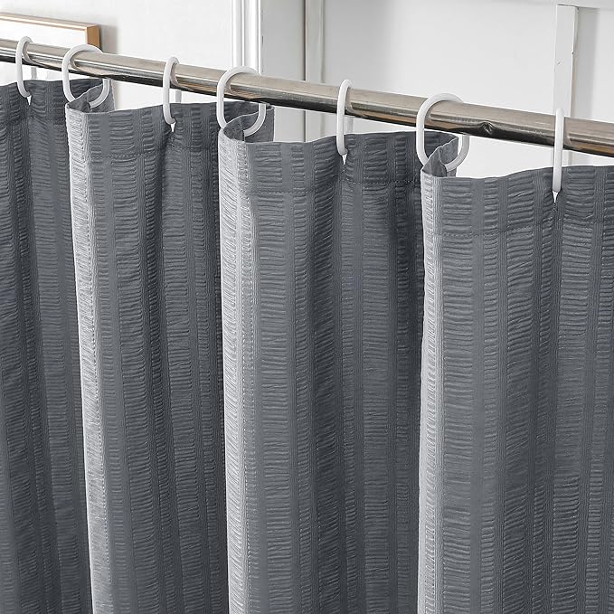 Aiyufeng Moga Stall Shower Curtain 36x72 Inches, Grey Shower Curtain, Fabric Shower Stall Curtains, Hotel Quality Bathroom Shower Curtains