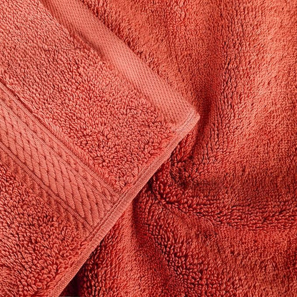 SUPERIOR Egyptian Cotton Ultra Plush & Absorbent, 8 Piece Set, Coral | Quick Dry, Soft Luxury Towel Set, Bath Essentials, Guest Bath, Spa, 2 Bath, 2 Hand, 4 Face Towels, Madeline Towels