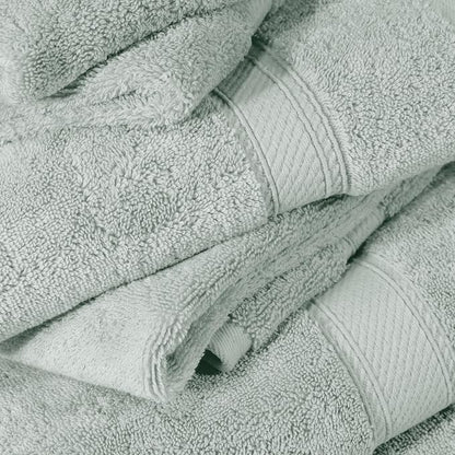 SUPERIOR Egyptian Cotton Ultra Plush & Absorbent, 6 Piece Set, Sea Foam | Quick Dry, Soft Luxury Towel Set, Bath Essentials, Guest Bath, Spa, 2 Bath, 2 Hand, 2 Face Towels, Madeline Towels