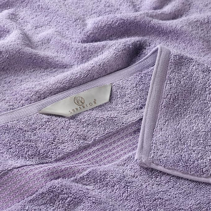 Superior Egyptian Cotton 9-Piece Towel Set, Assorted Towels for Home Bathroom, Guest Bath Decor Essentials, Includes 3 Bath, 3 Hand, 3 Face Towels/Washcloths, Quick Dry, Absorbent - Royal Purple