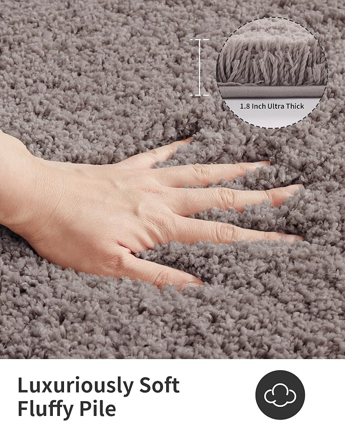 ILANGO Camel Bathroom Rugs 36" × 24" Non Slip & Super Absorbent Extra Thick Soft, Washable Bath Mat for Floor, Microfiber Plush Shaggy Bath Rug with Tub for Bathtub Shower Room Sink