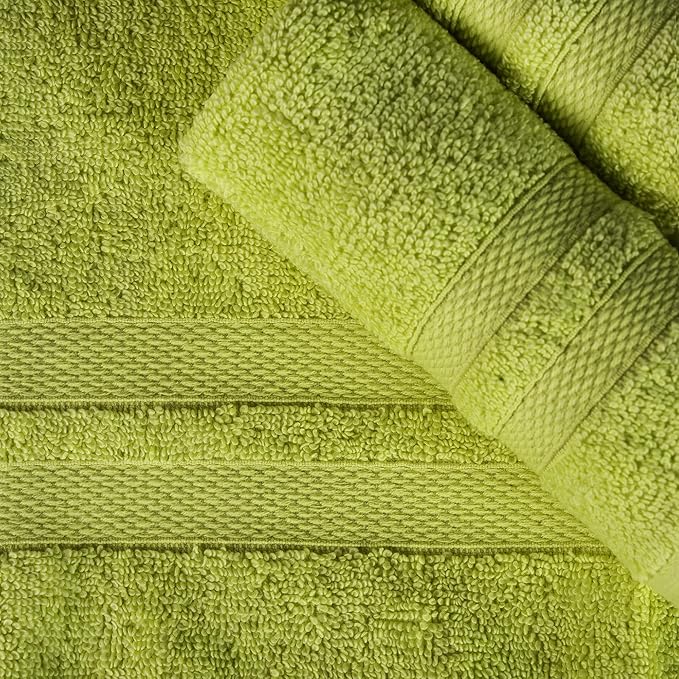 Superior Ultra-Soft 2-Piece Cotton Bath Sheet Set, Perfect for Bathroom Decor, Shower, Spa, Gym, Guest Room, Home Essentials, Daily Use, Soft, Absorbent, Oversized Body Towels - Celery