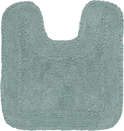 Home Weavers Radiant Collection 100% Cotton Bathroom Rugs Set, Washable Rug, Soft Cotton Extra Soft and Absorbent Bath Rug, Kitchen Mat, Bath Mat Set, Bath Floor Mat Non Slip, 20"x20" Contour, Blue