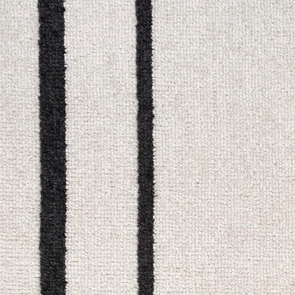 Nourison Home Nourison Essentials Ivory/Black 6' x 9' Area Rug - Easy Clean, Non Shedding, Bed Room, Living Room, Dining Room, Kitchen (6' x 9')