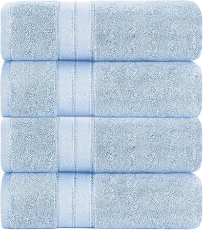 Modern Threads 4-Pack SpunLoft Bath Sheet Blue 35x66