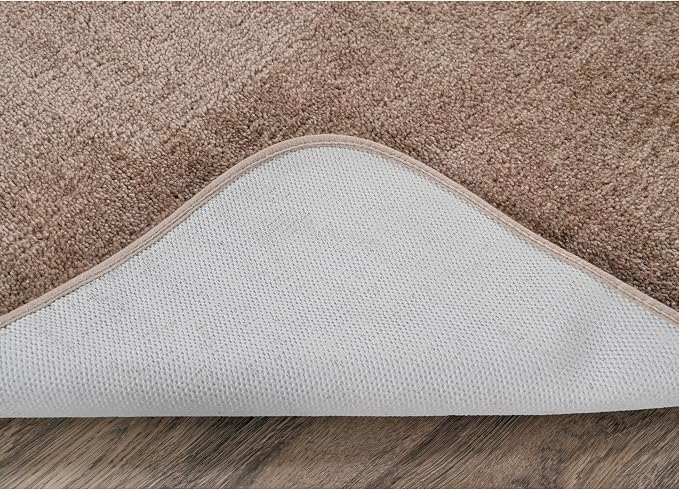 Garland Rug Traditional 5 Piece Nylon Washable Bathroom Rug Set Taupe