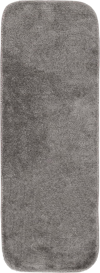 Garland Rug Traditional Nylon Washable Medium Gray 30" X 50" Bath Rug - Soft, Absorbent, and Stylish for Your Bathroom